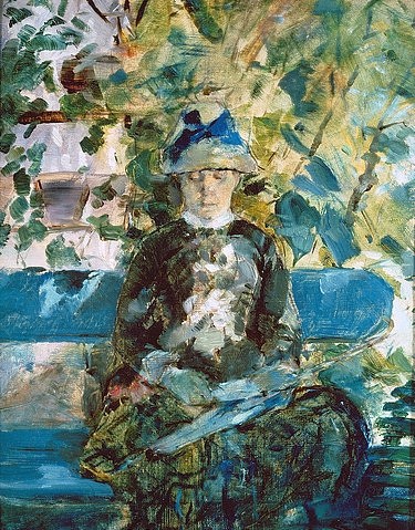 Henri de Toulouse-Lautrec, Die Comtesse A.Toulouse-Lautrec (Mutter des Künstlers) beim Lesen im Garten. 1882 (Lwd.,Albi,Musée Toulouse-Lautrec,1864-1901,Toulouse-Lautrec,Henri de,Alt,Frau,Lesen,garten,Toulouse-Lautrec,19. Jahrhundert)