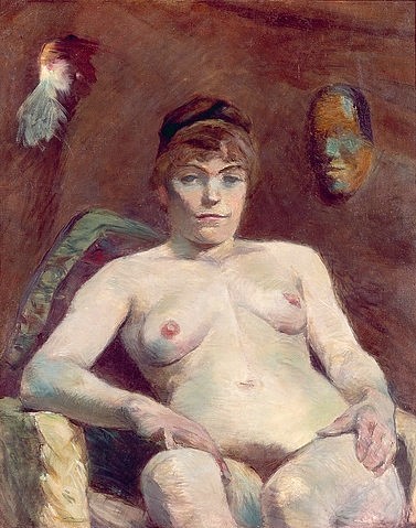 Henri de Toulouse-Lautrec, Die fette Maria, Venus vom Montmatre. 1884 (Wuppertal,Von-der-Heydt-Museum,Toulouse-Lautrec,Henri de,1864-1901,Lwd.,Akt,Prostitution,Toulouse-Lautrec,19. Jahrhundert)