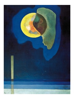 Wassily Kandinsky, Gelber Kreis (Klassische Moderne, Malerei, abstrakte Kunst, geometrische Formen, abstrakte Muster, Kreise, Balken, Streifen, Wohnzimmer, Büro, Arztpraxis, bunt)
