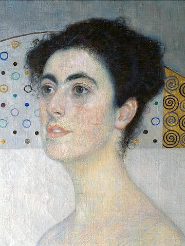 Gustav Klimt, Bildnis der Margarethe Stonborough-Wittgenstein - Detail. 1905 (Lwd.,20. Jahrhundert,1862-1918,Klimt,Gustav,München,Neue Pinakothek,Gustav Klimt,Österreich,19. Jahrhundert,20. Jahrhundert,Jugendstil,Art Nouveau,Symbolismus,symbolisch,symbolistisch,Bildnis,Portrait,Margarete Stonborough-Wittgenstein,Frau, junge,Ornamen)