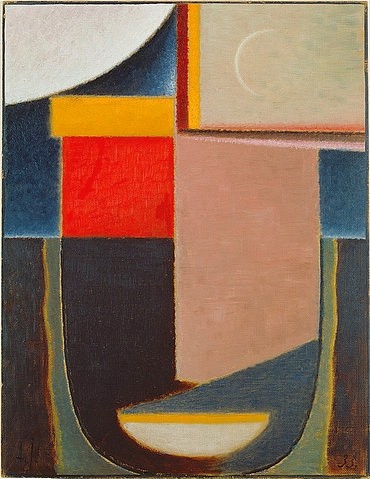 Alexej von Jawlensky, Die Nacht. 1933. (Gesicht, Kopf, abstrahiert, geometrisch, Klassische Moderne, Blauer Reiter, Treppenhaus, Wohnzimmer, Klassische Moderne, Wunschgröße, bunt)