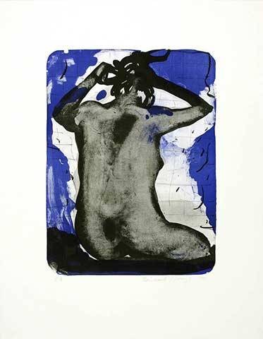 Stangl Reinhard Rücken vor Blau I, 1999 (Radierung, handsigniert, nummeriert)