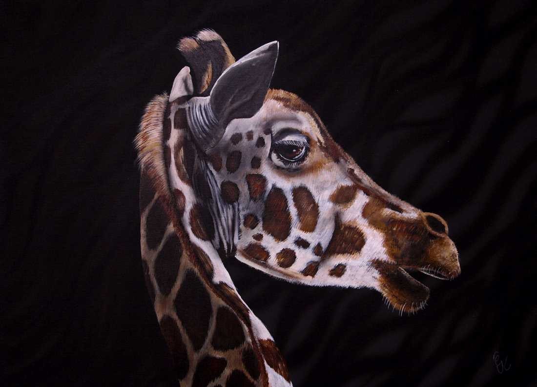Conny Krakowski, Giraffe (Surrealismus, Traum, Magie, Esoterik, Baum, Traumbaum,Lebensbaum,Geburt,Leben,Sterben,Wege, Lebensweg, Phantasie,Fantasie,Realismus,Malerei,Gemläde,detaiiert,Traumbild,Traumlandschaft,Landschaftsmalerei,Träumerei,Wasserfall,Berge,Wolken,)