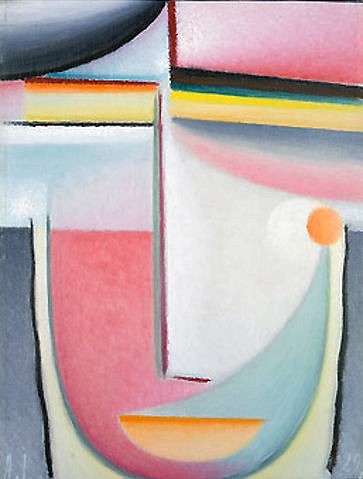 Alexej von Jawlensky, Symphonie in rosa. 1929. (Gesicht, Kopf, abstrahiert, geometrisch, Klassische Moderne, Blauer Reiter, Treppenhaus, Wohnzimmer, Klassische Moderne, Wunschgröße, bunt)