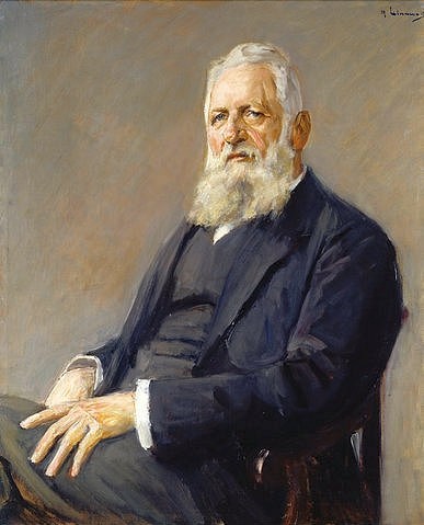 Max Liebermann, Bildnis des Frankfurter Bürgermeisters Dr. Franz Adickes (1846-1915). 1911. (Städel Museum,Frankfurt am Main,Liebermann,Max,1847-1935,Öl auf Leinwand,Max Liebermann,Deutschland,deutsch,Portrait,Bildnis,Mann,Frankfurt,Bürgermeister,Oberbürgermeister,Franz Adickes,19. Jahrhundert,20. Jahrhundert,Bart,alter Mann,Anzug,sitzen,Hand,Ber)