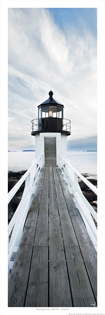 Philip Plisson, Phare de Marshall Point - USA (Leuchtturm, Meer, Steg, Meeresbrise, maritim,  Fotokunst, Wohnzimmer, Badezimmer, Treppenhaus, bunt)