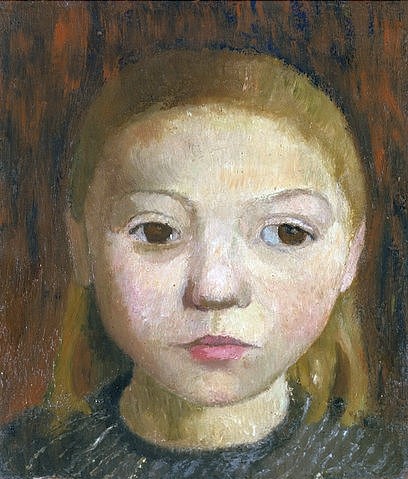 Paula Modersohn-Becker, Mädchenkopf. Um 1905 (Öl auf Leinwand,1876-1907,Modersohn-Becker,Paula,Städel Museum,Frankfurt am Main,Paula Modersohn-Becker,Deutschland,Modersohn,deutsch,Künstlerkolonie,Frau,Mädchen,Kind,Künstlerin,Kopf,Gesicht,Portrait,Bildnis, Städel Museum)