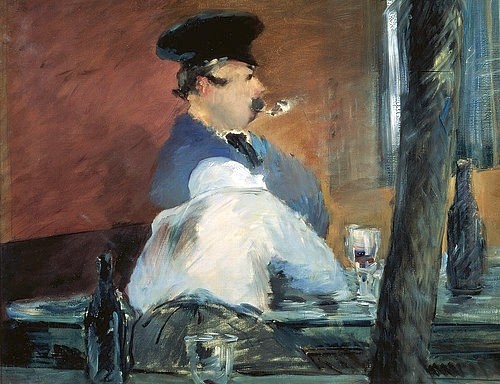 Édouard Manet, Le Bouchon, 1878/1879 (Raucher, Kneipenszene, Genre, Bar, Trinker, Impressionismus, Wohnzimmer, Klassiker, Wunschgröße, bunt,)