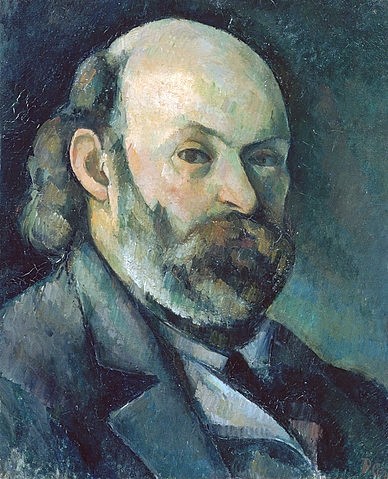 Paul Cézanne, Selbstbildnis. Um 1882/85 (Selbstportrait, Selbstbildnis, Mann, Bart, Glatze, Anzug, Wunschgröße, Klassiker, Impressionismus, Wunschgröße, Wohnzimmer)