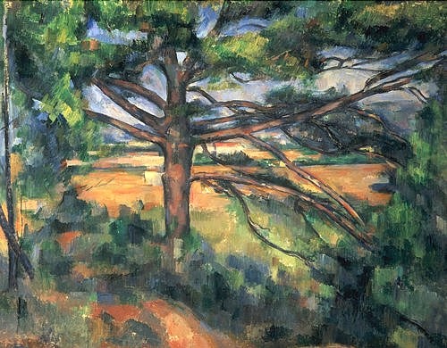 Paul Cézanne, Große Pinie. 1895/97 (Baum, alter Baum, Pinie, Botanik, Pflanzen, Äste, mediterran, Klassiker, Post-Impressionismus, Wunschgröße, Wohnzimmer)