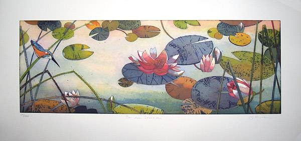 Votteler Jutta Bei den Seerosen (Radierung, handsigniert)