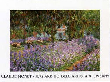 Claude Monet, Il Giardino a Giverny (Offset) (Impressionismus, Malerei, Garten, Blumen, Blumenmeer, Blüten, Natur, Wohnzimmer, Wintergarten, Treppenhaus, bunt, Klassiker)