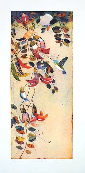 Votteler Jutta Naschende Kolibris (Radierung, handsigniert)