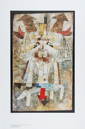 Paul Klee, Der wilde Mann (Offset) (Malerei, Expressionismus, Mann, Wilder, Schleier, Klassische Moderne, Büro, Wohnzimmer, Arztpraxis, bunt)