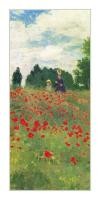 Claude Monet, Mohnblumen/Les Coquelicots (Detail) (Offset) (Impressionismus, Malerei, Mohnblumen, Mohnblumenfeld, Spaziergänger, Frau, Kind, Blumen, Blüten, Idylle, Frankreich, Schlafzimmer, Wohnzimmer, Wintergarten, bunt, Klassische Moderne)