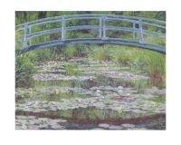 Claude Monet, Le Bassin Aux Nymphéas (Offset) (Impressionismus, Malerei, Seerosen, Wasserpflanzen, Teich, Natur, Brücke, Spiegelungen,  Schlafzimmer, Wohnzimmer, Wintergarten, Treppenhaus, blau, Klassiker)