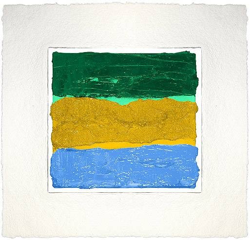 Schwarzer Bernd Gabun (Aquagravure, handsigniert, nummeriert) (Flagge, abstahiert, Pinselspuren, Farbverlauf, Original, signiert, Grafik, Treppenhaus, Wohnzimmer)