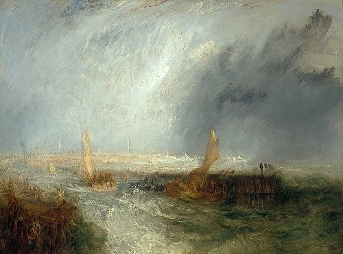 Joseph Mallord William Turner, Ostende. 1844 (München,Neue Pinakothek,Turner,Joseph Mallord William,1775-1851,Lwd.,Niederlande,Meer,Turner,19. Jahrhundert,sturm,gewitter,Belgien, Bayerische Staatsgemäldesammlungen)