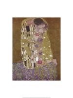 Gustav Klimt, Der Kuss (Klassische Moderne, dekorativ, Jugendstil, Eros&People, Frau, Mann, Umarmung, Erotik, Ornamente, geometrische Formen, bunt, Wohnzimmer, Treppenhaus, Schlafzimmer, Malerei)