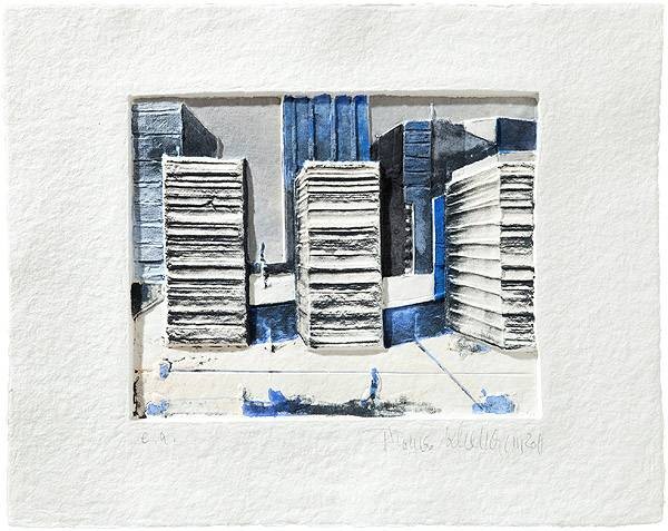 Kleemann Thomas Metropole (30) (Aquagravure) (Stapel, modern, Grafik, Original, modern, Wohnzimmer, Büro, bunt)