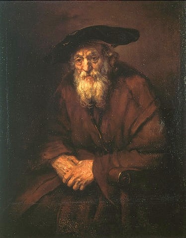 Rembrandt van Rijn, Bildnis eines alten Juden. 1654 (17. Jahrhundert,Öl auf Leinwand,St. Petersburg,Eremitage,1606-1669,Rembrandt van Rijn,Rembrandt van Rijn,17. Jahrhundert,Bildnis,Portrait,Jude,alt,Mann)