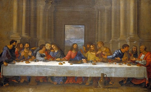 Nicolas Poussin, Das letzte Abendmahl. Kopie nach Leonardo da Vinci. (Bayer. Staatsgemäldesammlungen,Poussin,Nicolas,1594-1665,Abendmahl,Poussin, Nicolas 1594-1665)