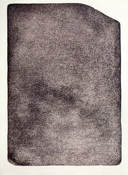 Rabinowitch David Gegen die Folter (30) (Lithographie, handsigniert, nummeriert) (Grafik, abstrakt, Fläche, rau, Schattierungen, Rechteck, senkrecht, Original, signiert, Wohnzimmer, Büro, Business, grau)