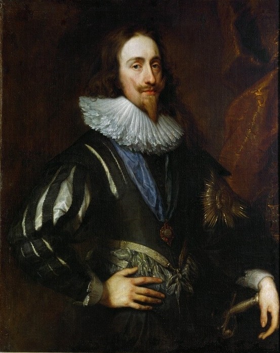 Anthonis van Dyck, Karl I. von Großbritannien (Enthaupten,Geschichte,Haus,Hinrichtung,Hosenbandorden,König,Mann,Mode,Orden (Auszeichnung),Revolution (Allgemein),Bart,Barock,Portrait,Niederländische Kunst,Verwaltung,Spitzbart,Kragen,Person,Regierung)