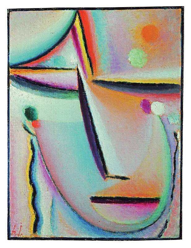 ALEXEJ von JAWLENSKY, Meditation Das Gebet (Offset) (Gesicht, Kopf, abstrahiert, geometrisch, Klassische Moderne, Blauer Reiter, Büro, Treppenhaus, Wohnzimmer, bunt)