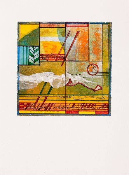 Rade Ernst-Peter Abstrakt (50) (Acryl auf Bütten, handsigniert, Unikat) (Abstrakt, geometrisch, modern, Original, signiert, Wohnzimmer, Büro, Treppenhaus)