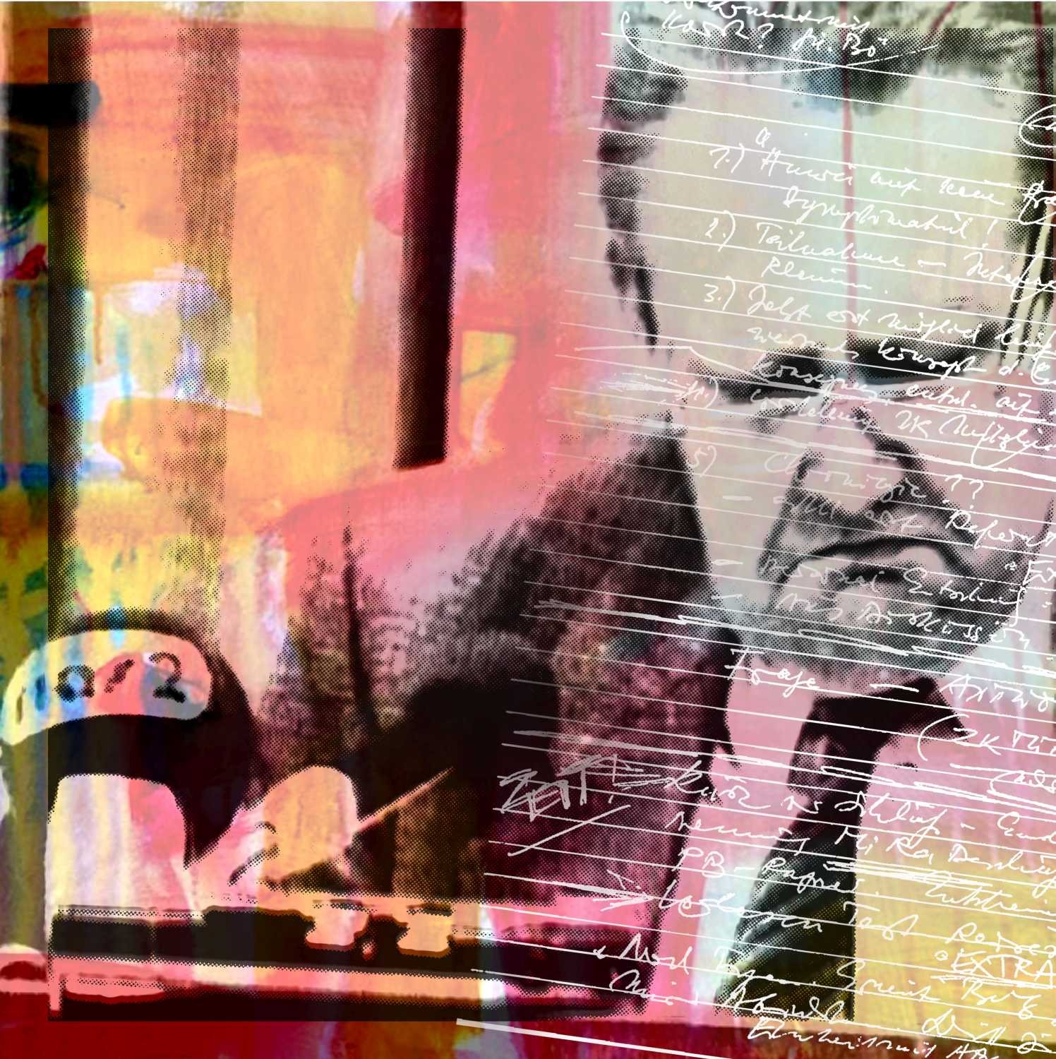 Peter Sander, Schabowski (Günter Schabowski, Politiker, Portrait, Fotografie, Portrait, DDR, SED, Persönlichkeiten, Popart, modern, illustrativ, Wunschgröße, Treppenhaus, Wohnzimmer,)