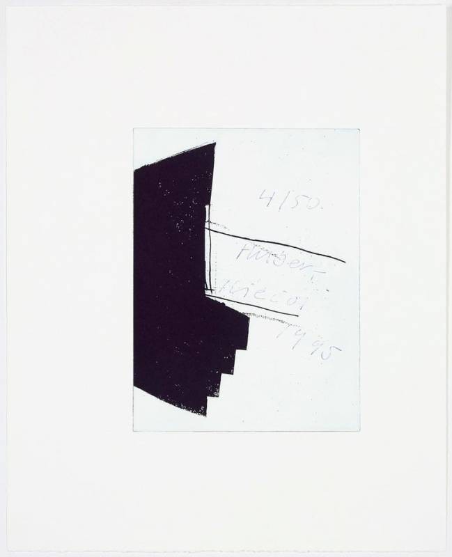 Kiecol Hubert Schiff ohne Aquavit (Photogravure, handsigniert, nummeriert) (Abstrakt, Abstrakte Malerei, Grafik, zeitgenössisch, geometrische Form, signiert, Original, Wohnzimmer, Büro, schwarz/weiß)