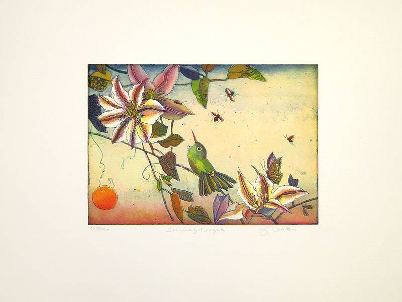 Votteler Jutta Smaragdvogel (Radierung, handsigniert)