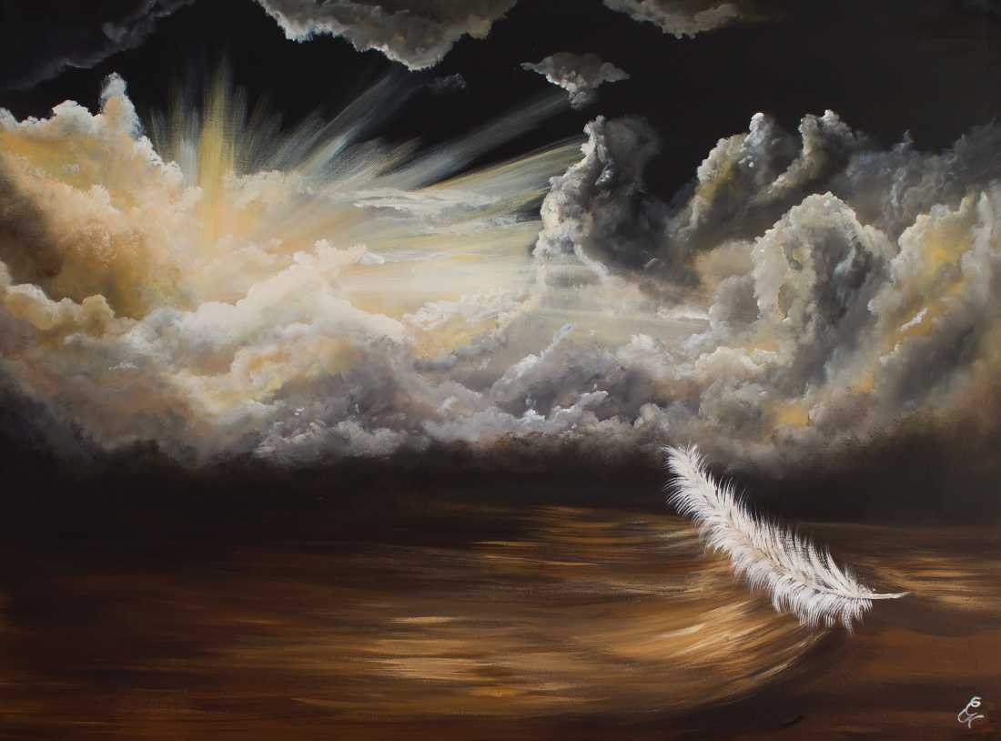 Conny Krakowski, Rast  (Surrealismus, Traum, Magie, Esoterik, Baum, Traumbaum,Lebensbaum,Geburt,Leben,Sterben,Wege, Lebensweg, Phantasie,Fantasie,Realismus,Malerei,Gemläde,detaiiert,Traumbild,Traumlandschaft,Landschaftsmalerei,Träumerei,Wasserfall,Berge,Wolken,)