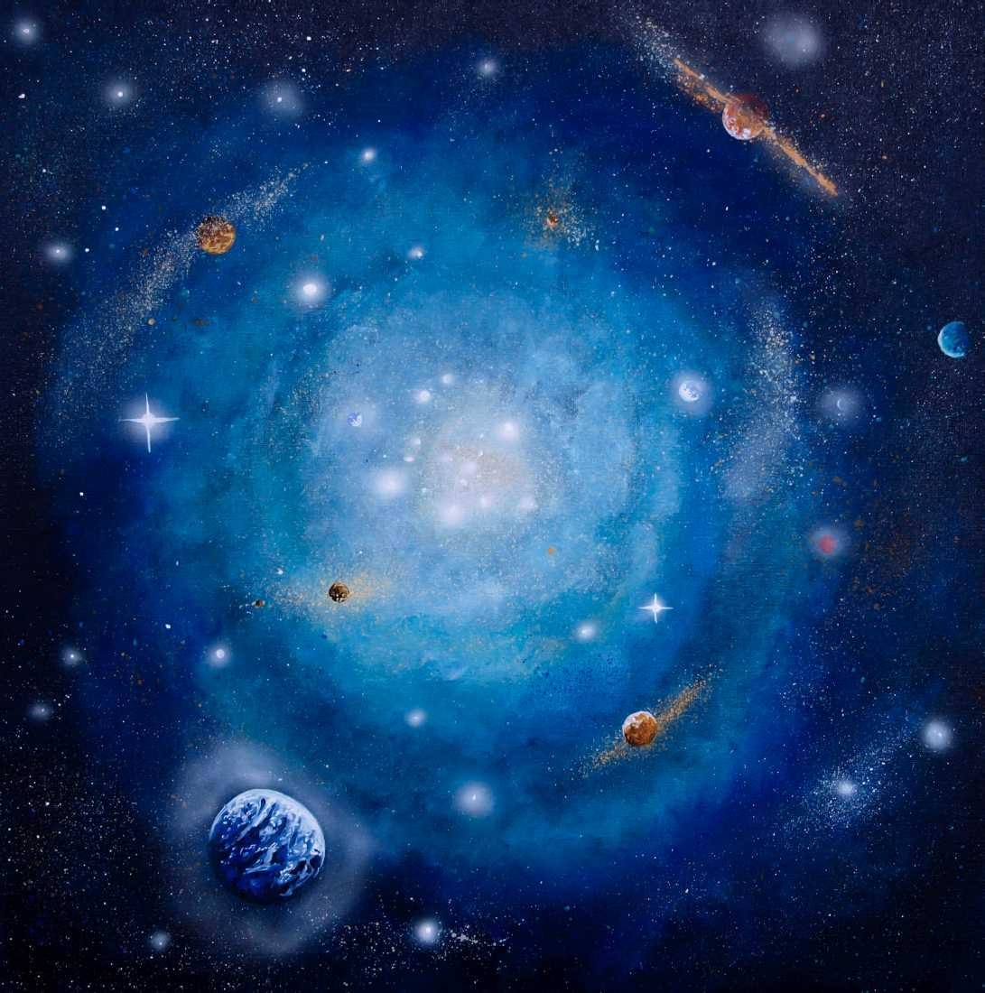 Conny Krakowski, Sternenklar (Surrealismus, Traum, Magie, Esoterik, Baum, Traumbaum,Lebensbaum,Geburt,Leben,Sterben,Wege, Lebensweg, Phantasie,Fantasie,Realismus,Malerei,Gemläde,detaiiert,Traumbild,Traumlandschaft,Landschaftsmalerei,Träumerei,Wasserfall,Berge,Wolken,)