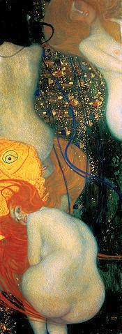 Gustav Klimt, Goldfische. 1901/1902. (D.124) (Klimt,Gustav,1862-1918,Solothurn,Kunstmuseum,Gustav Klimt,jugendstil,wien,österreich,goldfische,frauen,nackt,verführung,erotik,wiener jugendstil,secession,symbolismus)