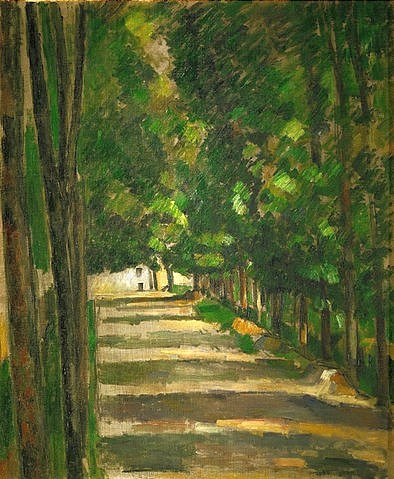 Paul Cézanne, Allee im Park von Chantilly. Um 1879. (Cézanne,Paul,1839-1906,Lwd.,Paul Cezanne)