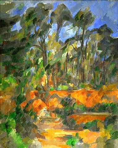 Paul Cézanne, Wald. 1902/1904 (Lwd.,Cézanne,Paul,1839-1906,Paul Cezanne)