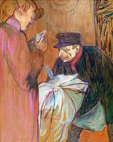 Henri de Toulouse-Lautrec, Der Wäscher. 1894. (Toulouse-Lautrec,Henri de,Albi,Musée Toulouse-Lautrec,1864-1901,Öl/Karton,Henri de Toulouse-Lautrec)
