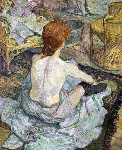 Henri de Toulouse-Lautrec, La Toilette. 1896. (Toulouse-Lautrec,Henri de,1864-1901,Paris,Musée d'Orsay,Öl/Karton,Henri de Toulouse-Lautrec)
