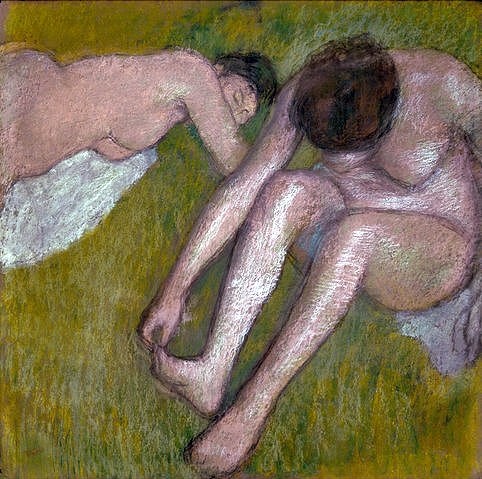 Edgar Degas, Zwei nackte Frauen. (Degas,Edgar,Edgar Degas, französischer impressionismus,französisch,impressionistisch)