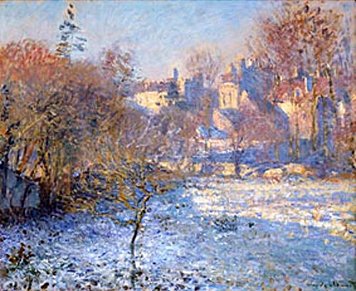 Claude Monet, Rauhreif. 1875 (Monet,Claude,1840-1926,Christie's Images Ltd,Öl/ Lwd., französischer,Impressionismus,französisch)