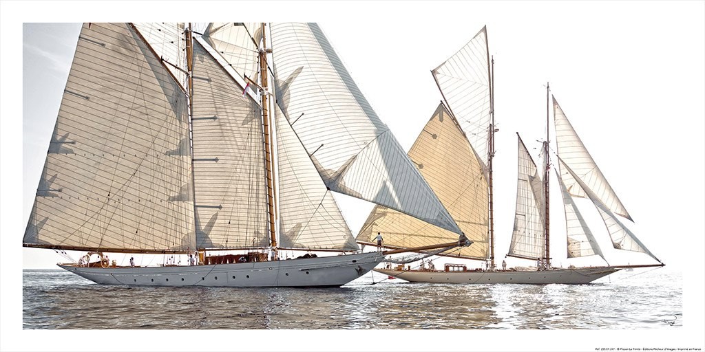 Philip Plisson, Voiliers de légende - Classic Yacht (Segelschiffe, Regatta, Segelsport, Nostalgie, Meeresbrise, Meer, Treppenhaus, Badezimmer, Wohnzimmer, Photokunst, Fotokunst, bunt)