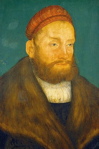 LUCAS CRANACH Der Ältere, Markgraf Casimir von Brandenburg-Kulmbach (1481-1527). 1522. (Portrait, Persönlichkeiten, Graf, Pelzkragen, Adel, Klassiker, Renaissance, Wunschgröße, Wohnzimmer)