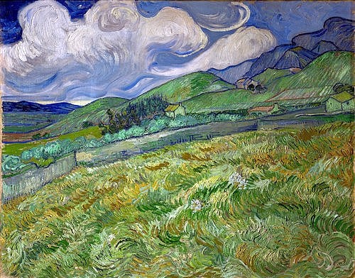 Vincent van Gogh, Berglandschaft hinter dem Hospital Saint-Paul. 1889. (Gogh,Vincent van,1853-1890,Kopenhagen,Ny Carlsberg Glyptotek,Vincent Van Gogh)