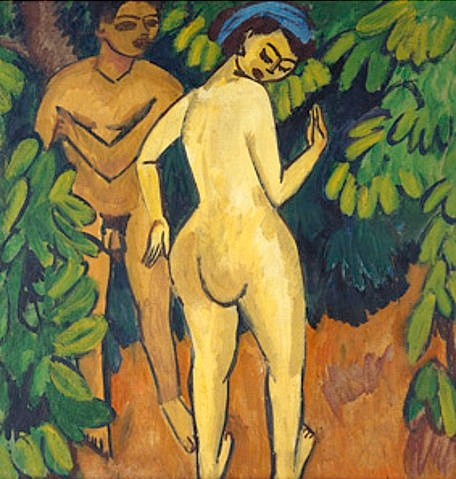 Ernst Ludwig Kirchner, Adam und Eva. 1908 (Kirchner,Ernst Ludwig,1880-1938,Christie's Images Ltd,Öl auf Leinwand,)