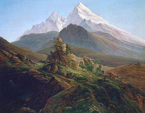 Caspar David Friedrich, Der Watzmann. Um 1824 (Friedrich,Caspar David,1774-1840,Berlin,Alte Nationalgalerie,Berge,Bayern,Friedrich, Caspar David 1774-1840)