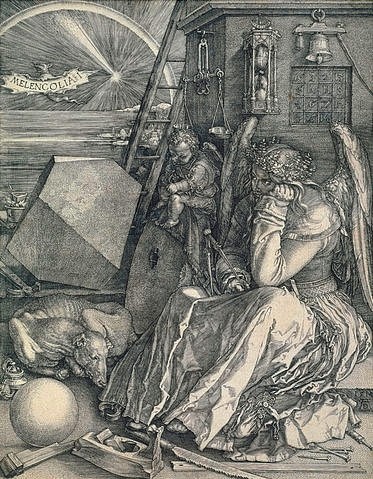 Albrecht Dürer, Die Melancholie. 1514 (Städel Museum,Frankfurt am Main,Dürer,Albrecht,1471-1528,Kupferstich,Graphische Sammlung,Städel Museum,melancholia,melencolia,albrecht dürer,grafik,melancholie,kupferstich,allegorie,renaissance)