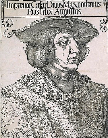 Albrecht Dürer, Kaiser Maximilian I.. Um 1515 (Dürer,Albrecht,1471-1528,Holzschnitt,Graphische Sammlung,<br> Städel Museum Frankfurt am Main,Städel Museum)