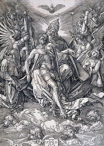 Albrecht Dürer, Die Heilige Dreifaltigkeit. 1511 (Dürer,Albrecht,1471-1528,Holzschnitt,Graphische Sammlung,<br> Städel Museum Frankfurt am Main,Städel Museum)